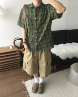 ミュートチェックショートスリーブシャツ