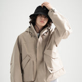 3 Layer Hard Shell Short-Jacket - BEIGE