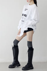 (Unisex) センレタリングオーバーフィットTシャツ