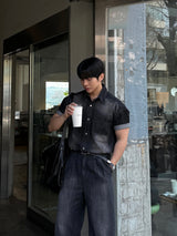 Ever snap muscle-fit denim shirt