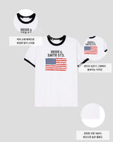 ルーアメリカンフラッグリンガーマッスルTシャツ