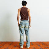 Vineca (Destroyed) Double Knee Jeans
