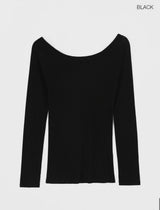 [MADE] Psyche Tencel Off-Shoulder Long Sleeve T-Shirt Tencel 70%