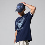 XTT137 Pierce Basic Ringer T-Shirt (NAVY)