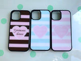 Whipping Stripe phone case - choco (black glass) - standard(non-magsafe)