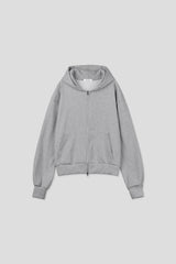 Lowell crop fingerhole hood zip-up