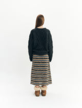 Knit Pocket Skirt (Navy)