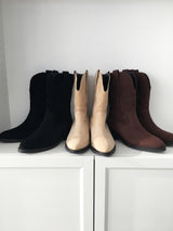 Wide western short boots