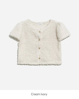 Buckle short sleeve cardigan