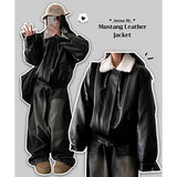 Evil Aubang Wool Collar Leather Jumper