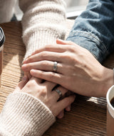 NR-305 Minimal Curve Line Couple Ring