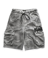 BBD Graffiti Logo Dirty Washing Cargo Shorts (Vintage Gray)
