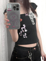 Polka Dot Short Sleeve Top