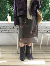 Neko Flower Midi Skirt