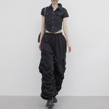 Pias denim cropped shirt