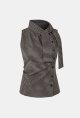 Iria Check Tie Blouse