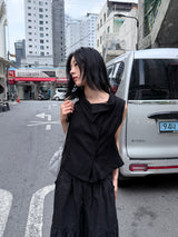  CROP SLEEVELESS SHIRT