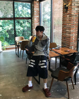 Wool Star Henry-neck Fingerhole Hoodie Knit