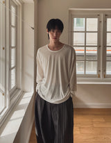 Deep Flow U-Neck Long Sleeve T-Shirt