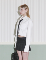 Poplin Crop Shirt(White)