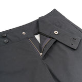 LOW-RISE TWO BUTTON BOOTS CUT PANTS (CHARCOAL)