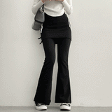 Strap banding bootcut skirt leggings