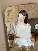 小花柄シフォンキャミソール