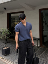 Summer slab embo black jeans
