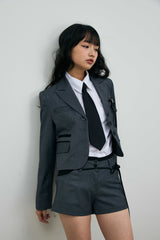 ASTRAL CROP JACKET / CHARCOAL
