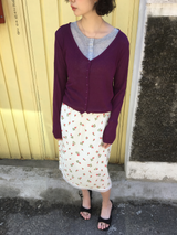 Petit Rose Lace Midi Skirt (2color)