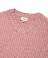 Women’s Multi-Yarn V-Neck Knit Light Pink