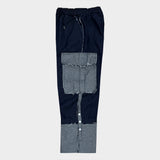 grunge roll-up denim pants_blue