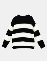 Damage Stripe Over-fit Knit
