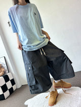Nedi Cotton Multi Pocket Cargo Bermuda Shorts 2color