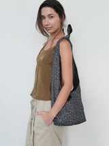 Flower Jacquard Knot two-way Bag_Grey