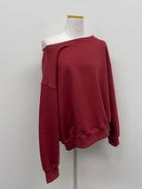 Two-way Boat Neck Over Fit Sweatshirt