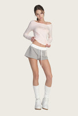 09 Numbering shorts, Gray/Pink