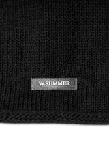 Soft shirring beanie_black