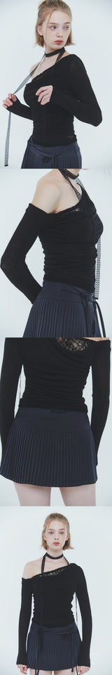 LAURA LACE TOP black