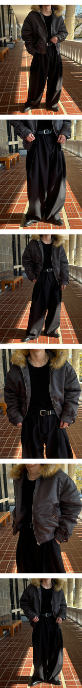 [Unisex] タックワイドスラックス(2color)