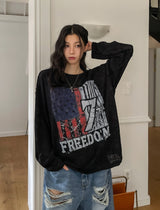 Frame Vintage Print Long Sleeve T-Shirt