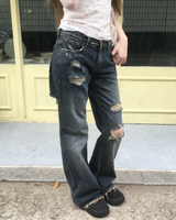 Boy back damage denim pants