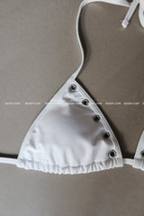 Punching eyelet strap bikini
