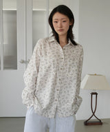 Cotton Roll-up Oversized Shirts - Floral