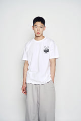 25SS ニュースペーパーラビットショートスリーブTシャツ ホワイト