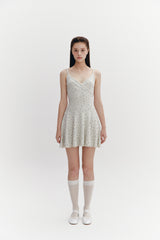 Wave Flare Dress Oatmeal