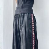 Patterned Side-Line Trousers