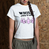 BORN TO WALL T-SHIRT FOR WOMEN - WHITE