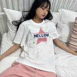 MELLOW スターチェックハーフTシャツ