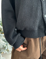 Moel Crop Brush Cardigan